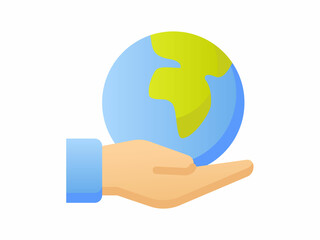 save planet earth nature ecology single isolated icon with smooth style