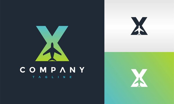 letter X plane logo
