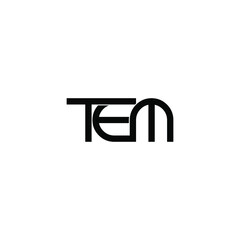 tem initial letter monogram logo design