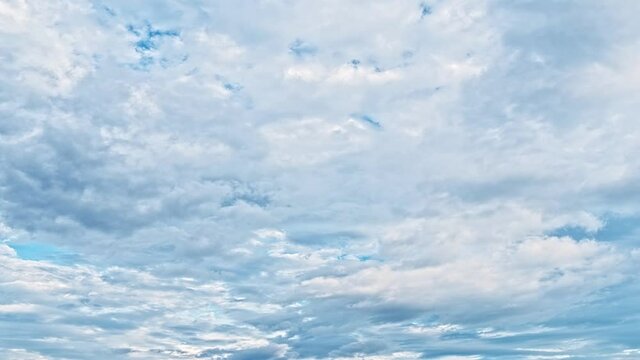blue sky with clouds.Cloud time lapse nature background.