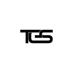 tes initial letter monogram logo design