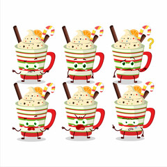 Cartoon character of ice cream orange with what expression