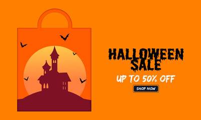 Halloween Sale Paper Bag Castle