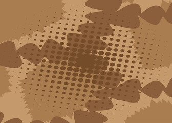 Simple retro comic background with rays and halftone dots, cartoon pop art style wallpaper. Vector illustration, colored template.