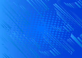 Simple retro comic background with rays and halftone dots, cartoon pop art style wallpaper. Vector illustration, colored template.