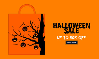 Halloween Sale Pumpkins Paper Bag