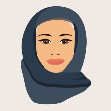 Portrait of a Muslim Woman in Hijab.