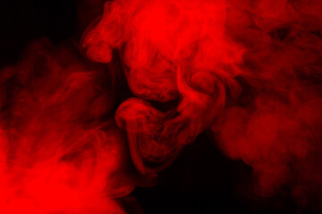 Red steam on a black background.