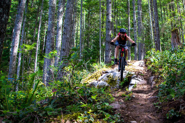 Mountain Biker in BC Canada. 