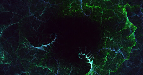 3D rendering abstract multicolor fractal light background