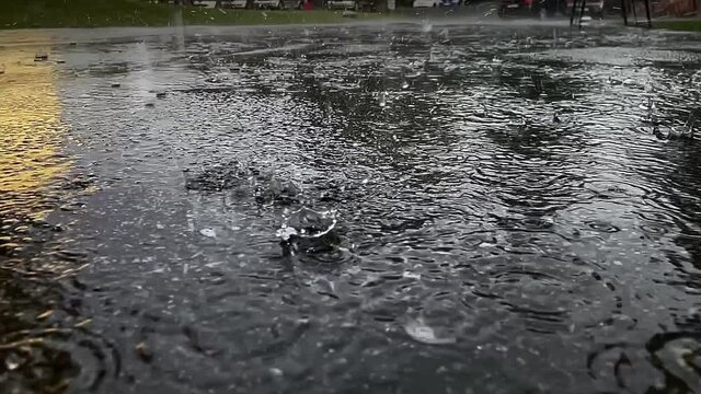 Rainy summer in a European city!