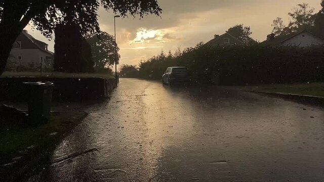 Rainy summer in a European city!
