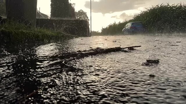 Rainy summer in a European city!