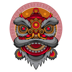 lion head dance logo