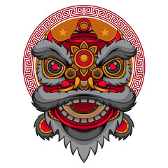 lion head dance logo