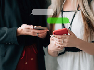 mobile communication virtual chat business women