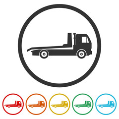 Tow truck ring icon isolated on white background