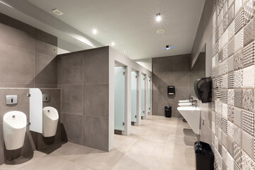 Interior of a luxury public toilet