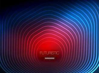 Neon color square shape lines abstract background. Shiny magic energy and motion concept, vector abstract wallpaper background