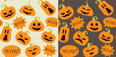 Pattern halloween orange pumpkin