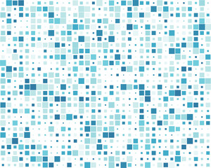 Seamless pattern with squares different sizes on a white background