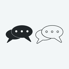 Chat bubble vector icon illustration sign 