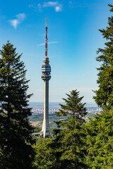 Obraz premium Television tower on the Avala hill. Belgrade, Serbia