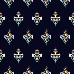 Fototapeta premium pattern Ikat pattern ethnic tribal textile American African fabric geometric motif mandalas native boho bohemian carpet aztec india Asia 