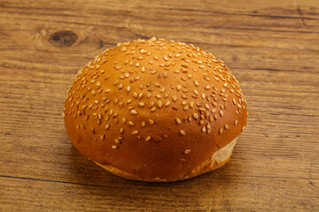 Burger bun with sesame seeds