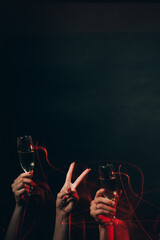 party joy festive couple night club celebration