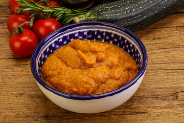 Vegetarian cuisine - Zucchini puree with herbs