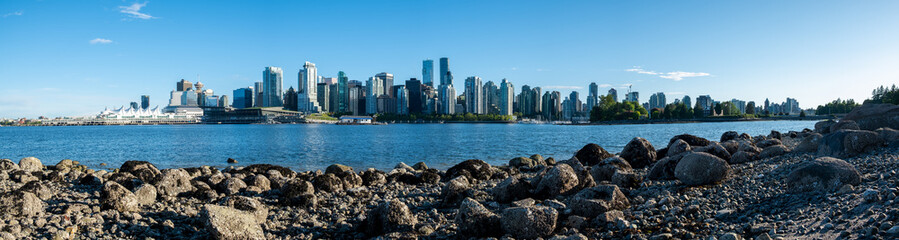 Naklejka premium Waterfront and Coal Harbor Downtown Vancouver Panorama