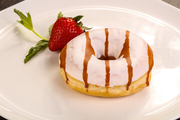 Glaze cundy donut with chocolate