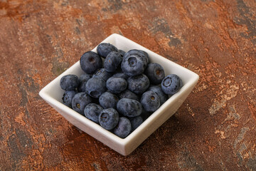 Ripe sweet tasty blueberries heap