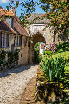 Gerberoy, La tour porte. Oise. Picardie. Hauts-de-France	