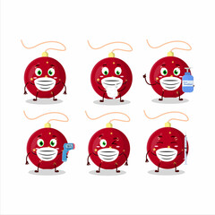 A picture of christmas lights red cartoon design style keep staying healthy during a pandemic