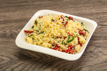 Vegetarian uisine - couscous with vegetables