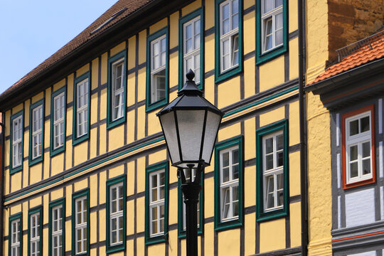 An old lantern in the streets of Wernigerode, Saxony Anhalt - Germany