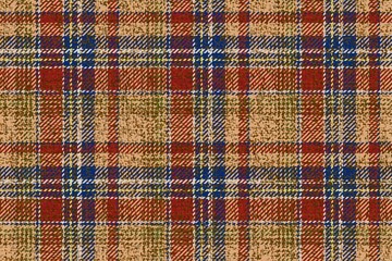 warm colors checkered red blue stripes and white green threads on beige fabric texture of traditional gingham seamless ornament for ragged old grungy plaid tablecloths tartan clothes dresses tweed
