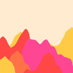 Colorful waves abstract background. Flat style illustration	