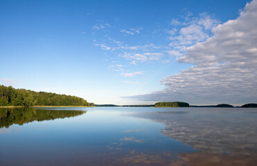 Fototapeta na wymiar lake Saimaa scenery, Lappeenranta Finland
