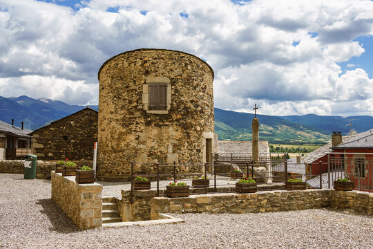 Bernat de So tower in Llivia. 16th Century stone monument in Catalonia.