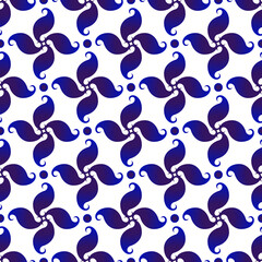 indigo seamless pattern vector