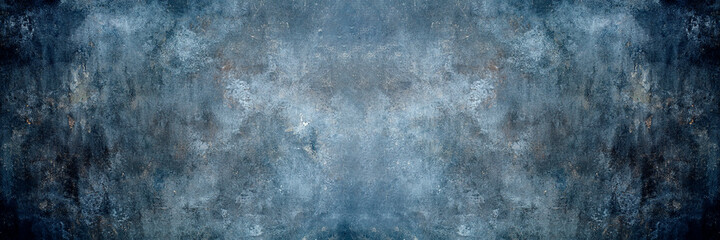 Dramatic blue shades painted canvas and muslin cloth studio background, fitting for  advertising...