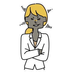 とても意地悪なスーツの女性