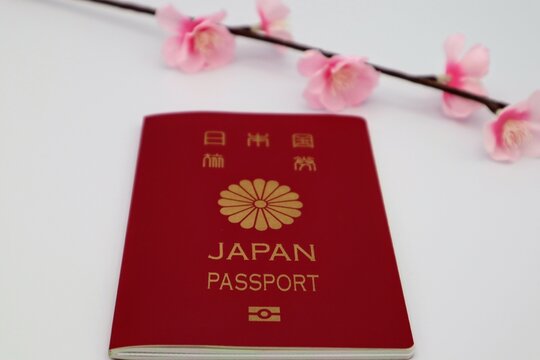 日本のパスポートのクローズアップ