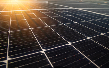 solar cell panels fild station  is ecology energy sunlight power installation for industrail...