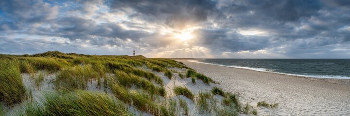 Dune beach panorama on the island of Sylt, Schleswig-Holstein, Germany
