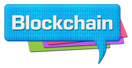 Blockchain Binary Colorful Comment Symbol 
