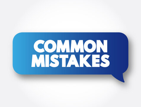 Common Mistakes Text Message Bubble, Concept Background